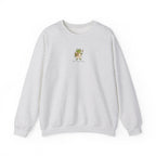 Cute Frog Holding Coffee Crewneck Sweatshirt — 'But First Coffee' Graphic