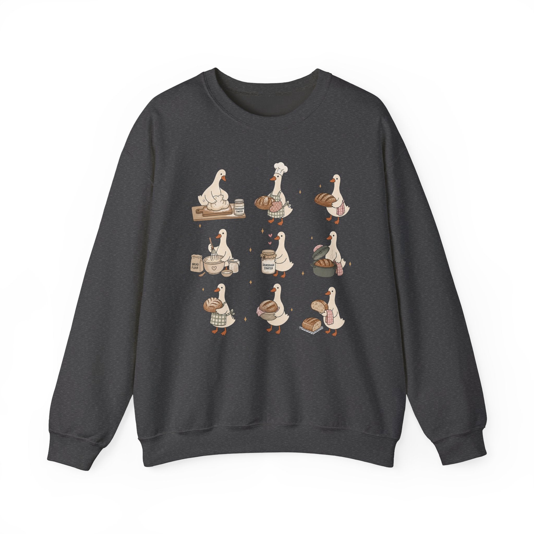 Goose Bakery Crewneck Sweatshirt — Cute Baking Geese Graphic
