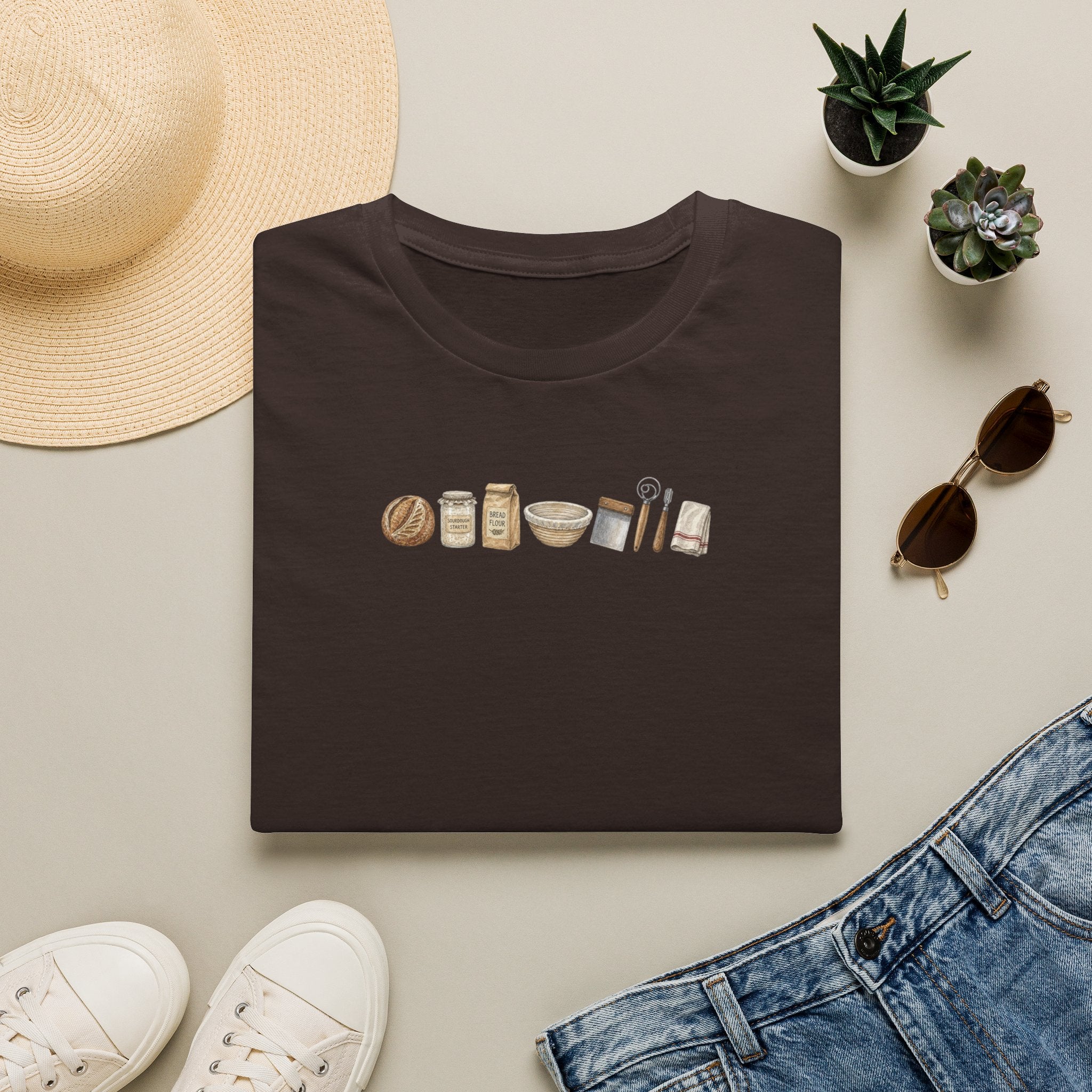 Baking Essentials T-Shirt | Minimalist Kitchen Utensils Graphic