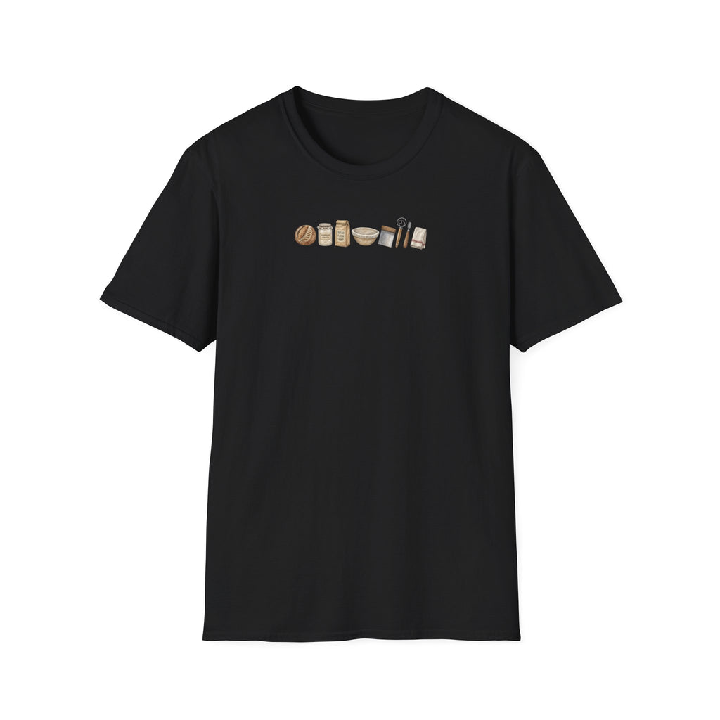 Baking Essentials T-Shirt | Minimalist Kitchen Utensils Graphic