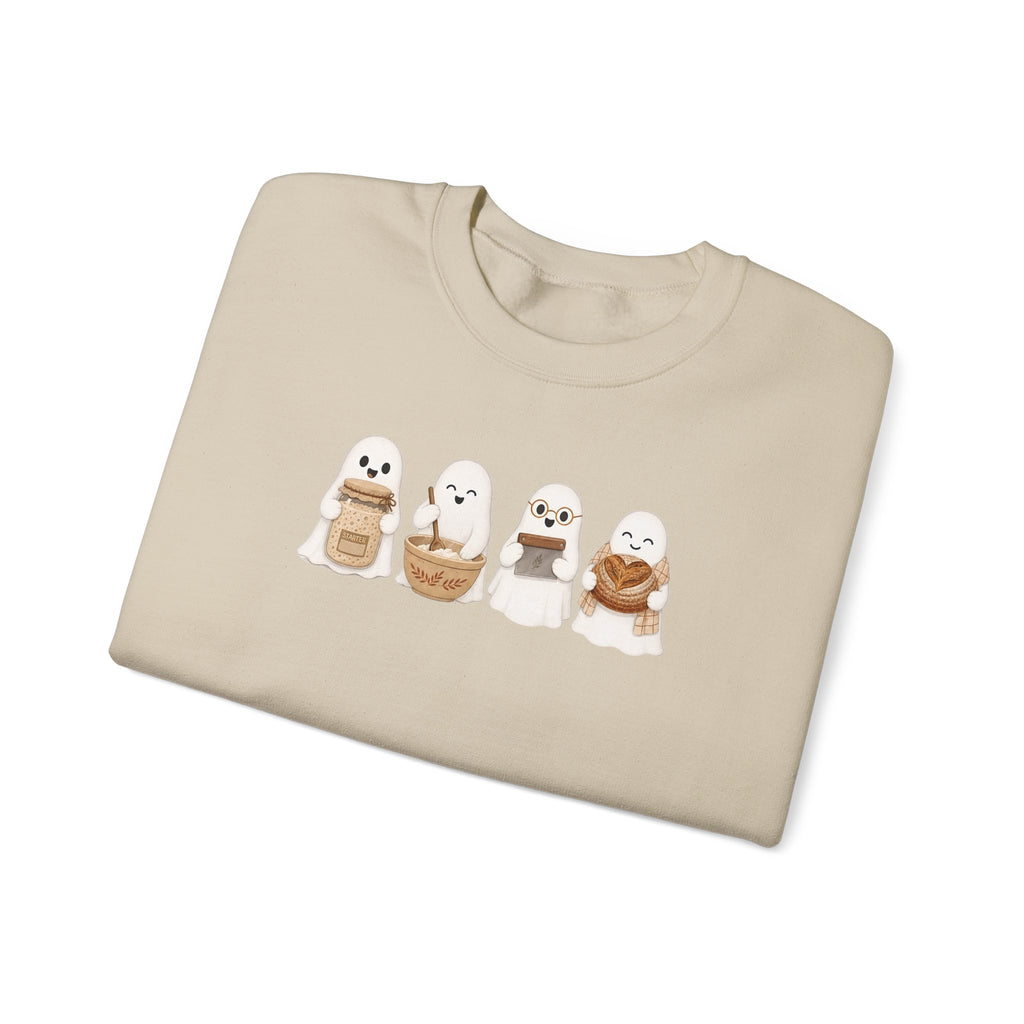 Cute Seal Family Crewneck Sweatshirt, Cartoon Seals in Cozy Cups