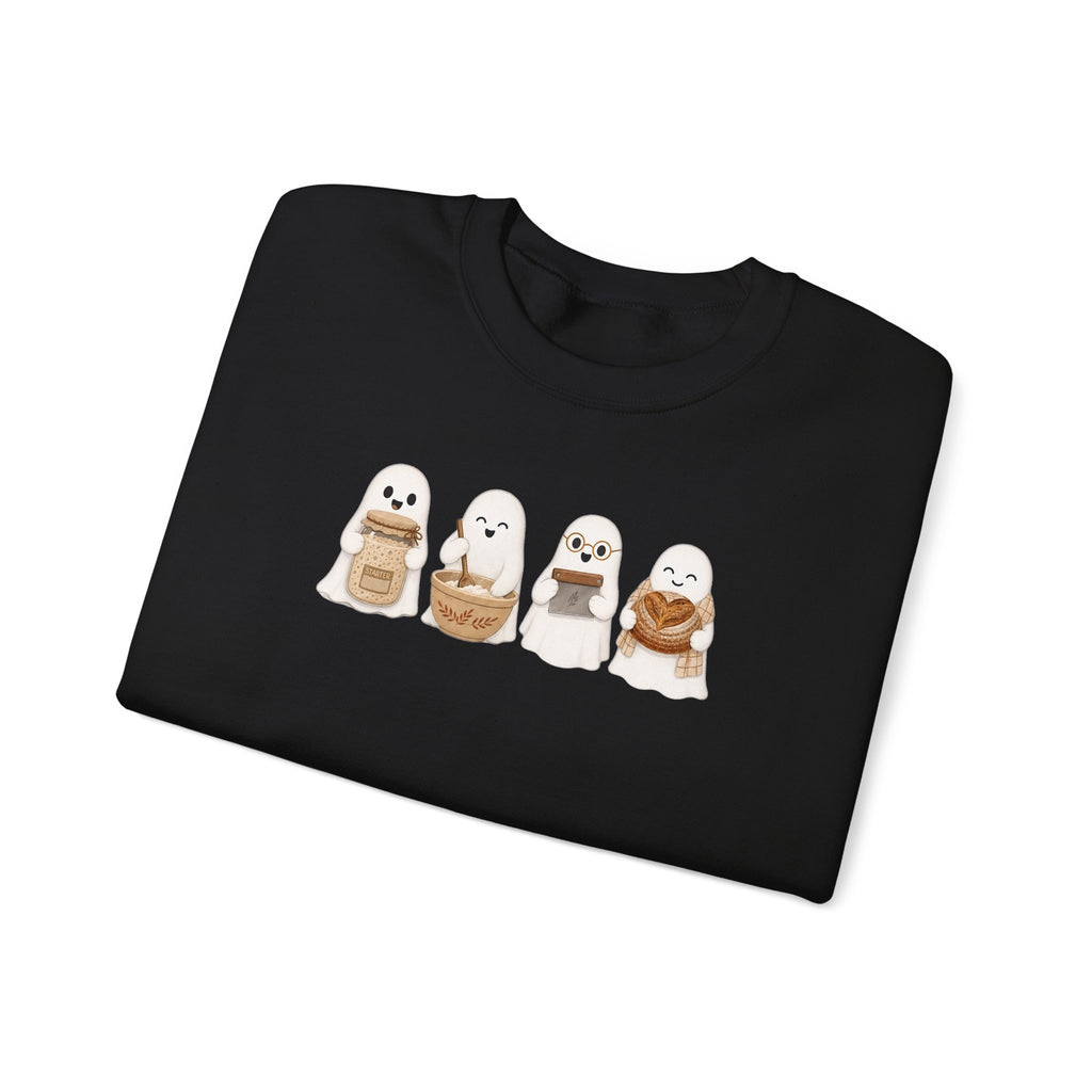 Cute Seal Family Crewneck Sweatshirt, Cartoon Seals in Cozy Cups