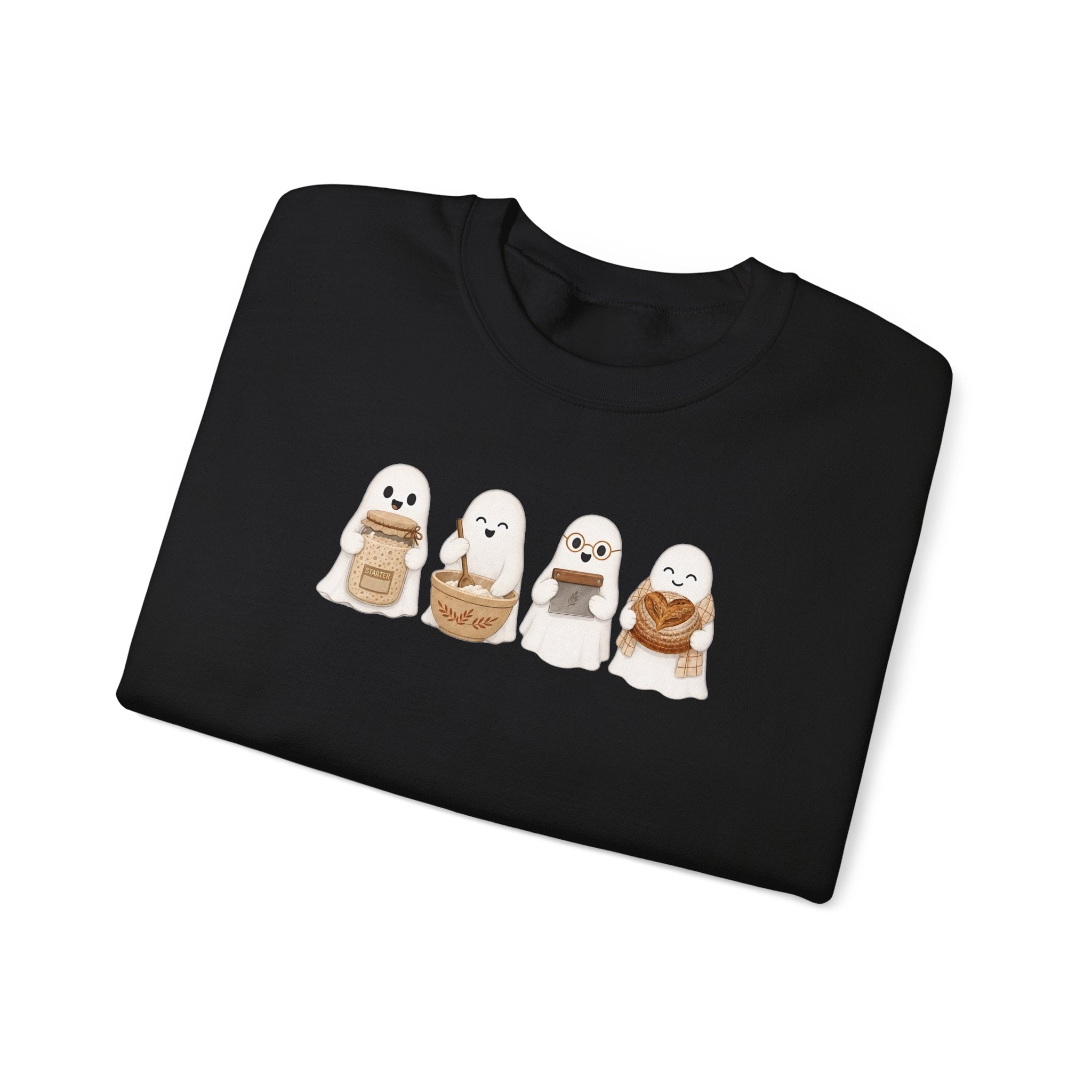 Cute Seal Family Crewneck Sweatshirt, Cartoon Seals in Cozy Cups