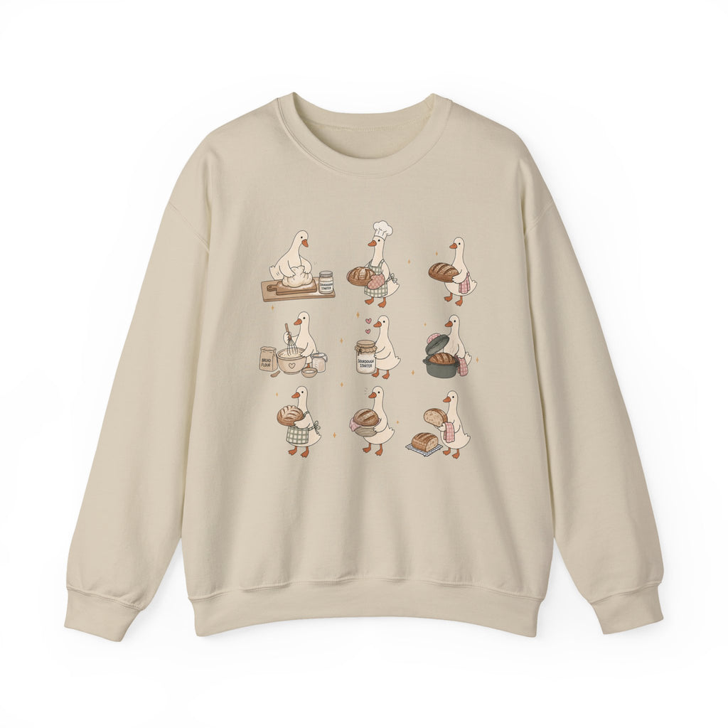 Goose Bakery Crewneck Sweatshirt — Cute Baking Geese Graphic