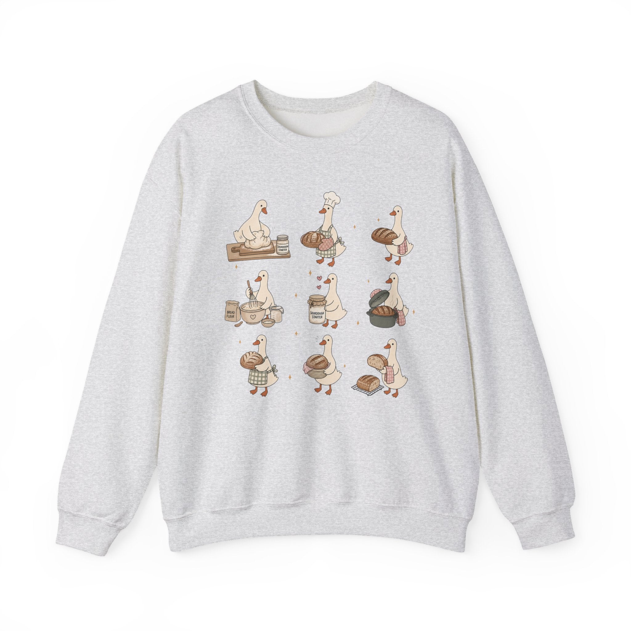 Goose Bakery Crewneck Sweatshirt — Cute Baking Geese Graphic