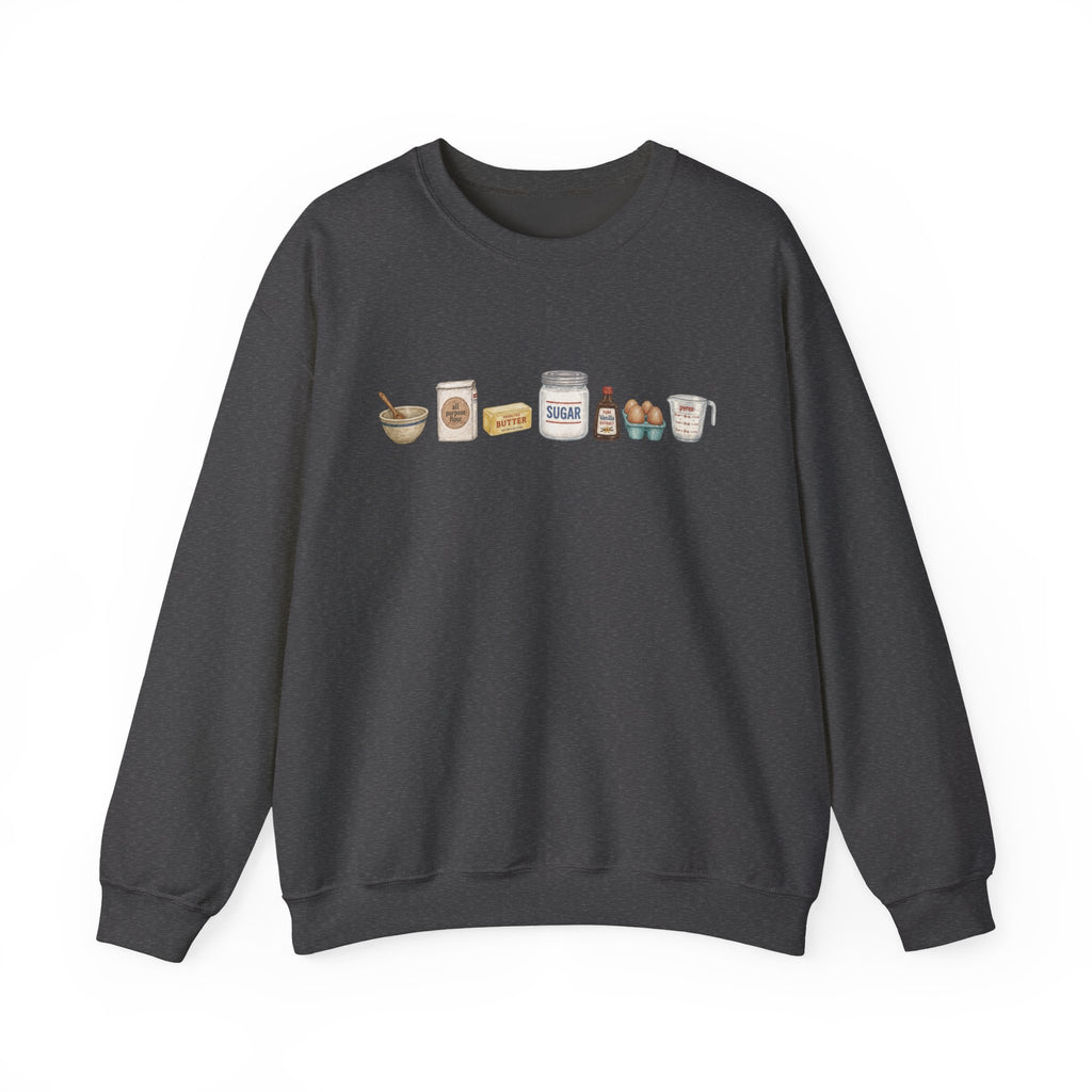 Baking Ingredients Crewneck Sweatshirt | Cute Pantry Illustration