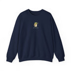 Cute Frog Holding Coffee Crewneck Sweatshirt — 'But First Coffee' Graphic