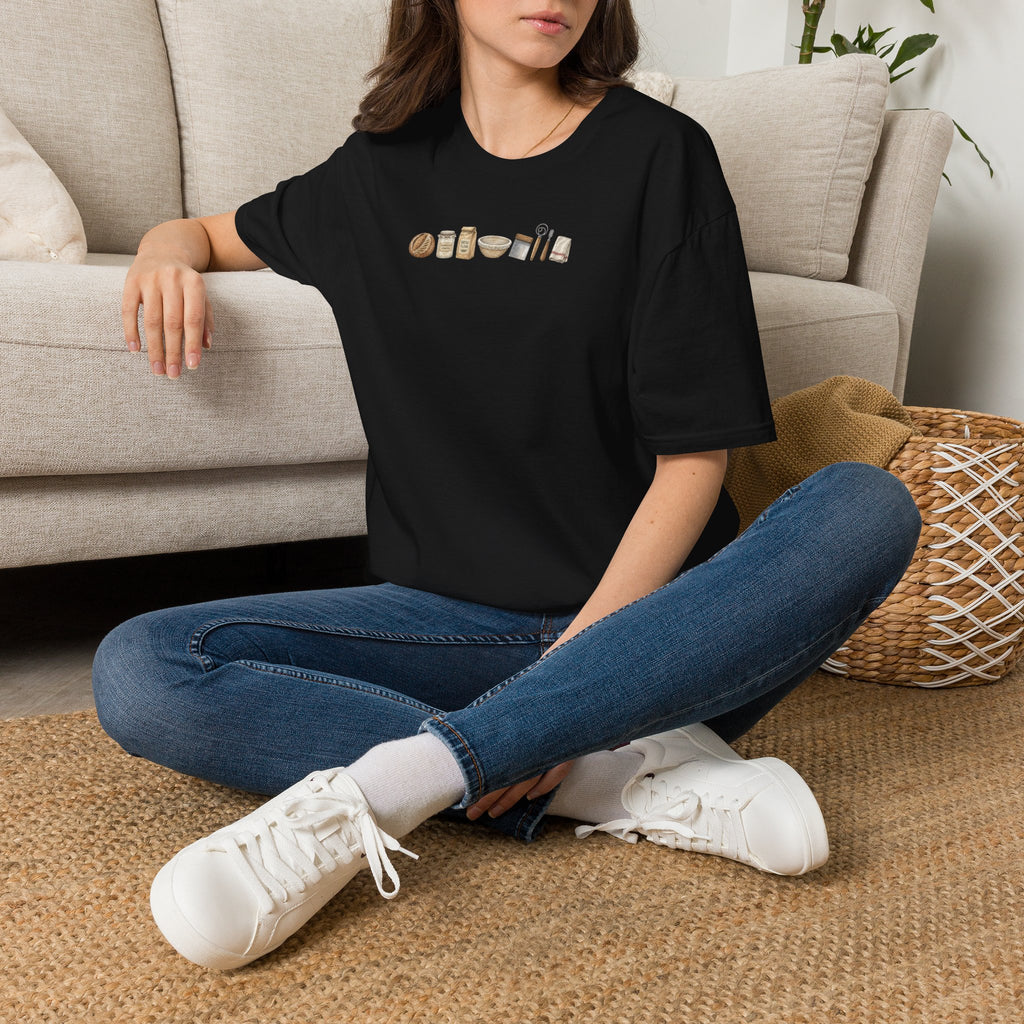 Baking Essentials T-Shirt | Minimalist Kitchen Utensils Graphic