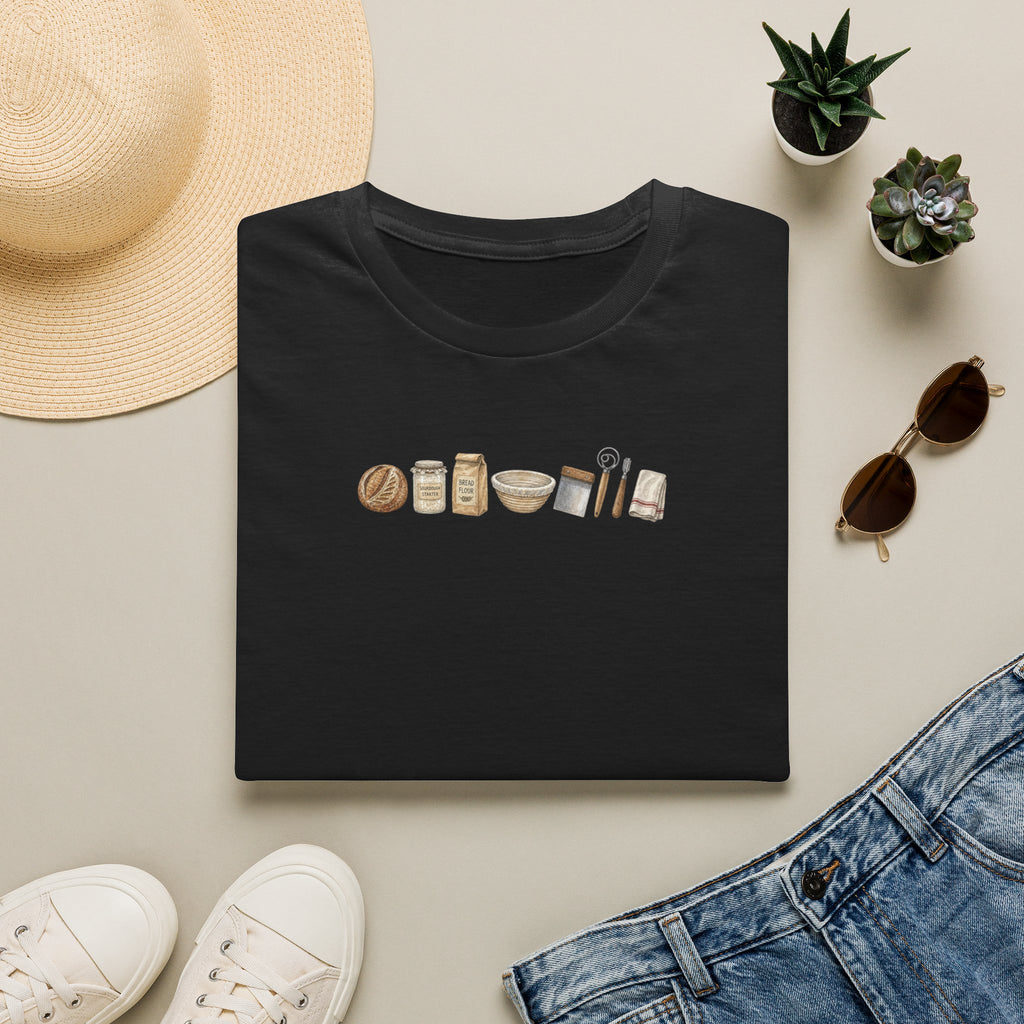 Baking Essentials T-Shirt | Minimalist Kitchen Utensils Graphic