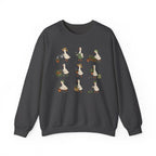 Gardening Geese Crewneck Sweatshirt — Cute Plant-Loving Duck Illustration