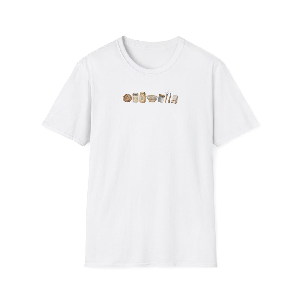 Baking Essentials T-Shirt | Minimalist Kitchen Utensils Graphic