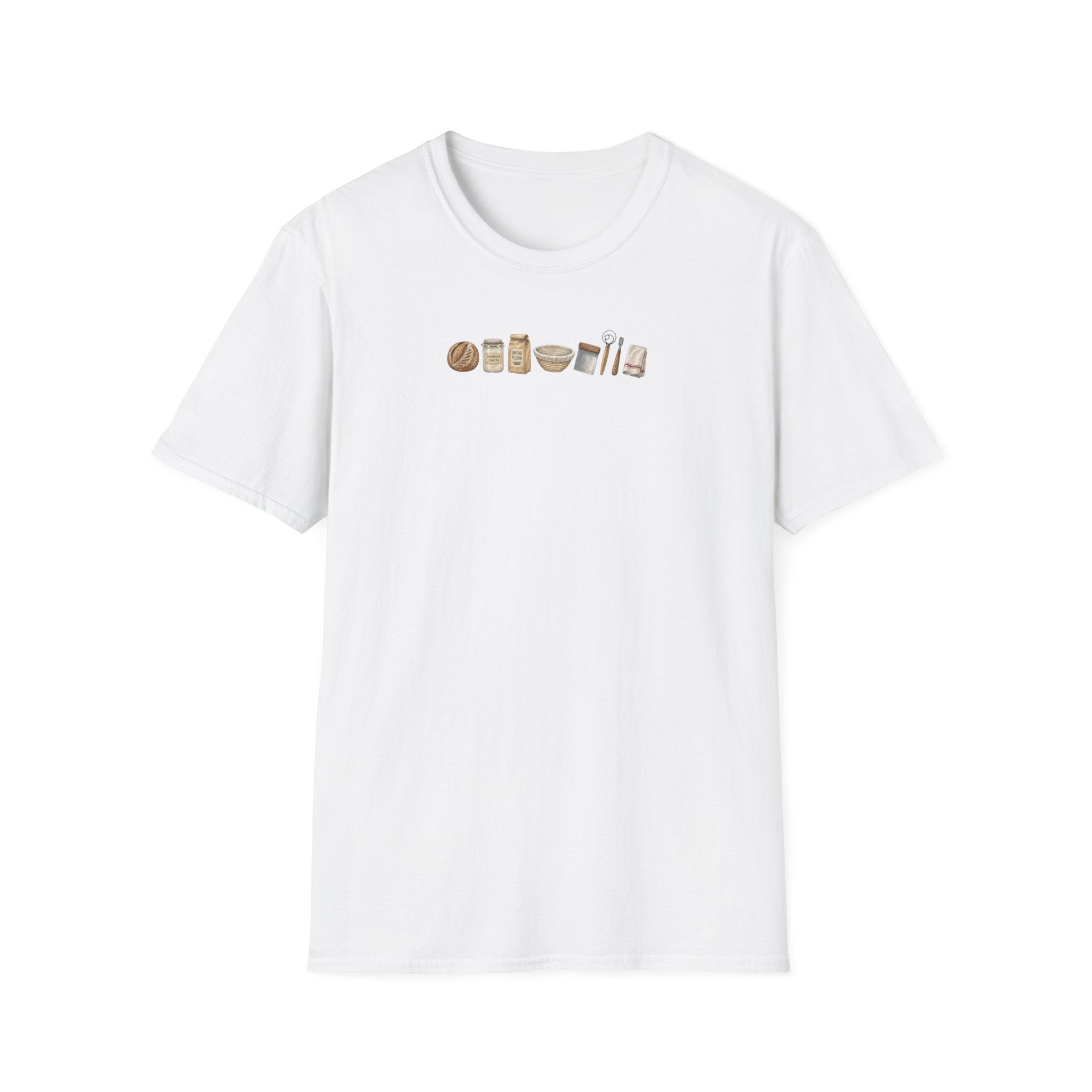 Baking Essentials T-Shirt | Minimalist Kitchen Utensils Graphic