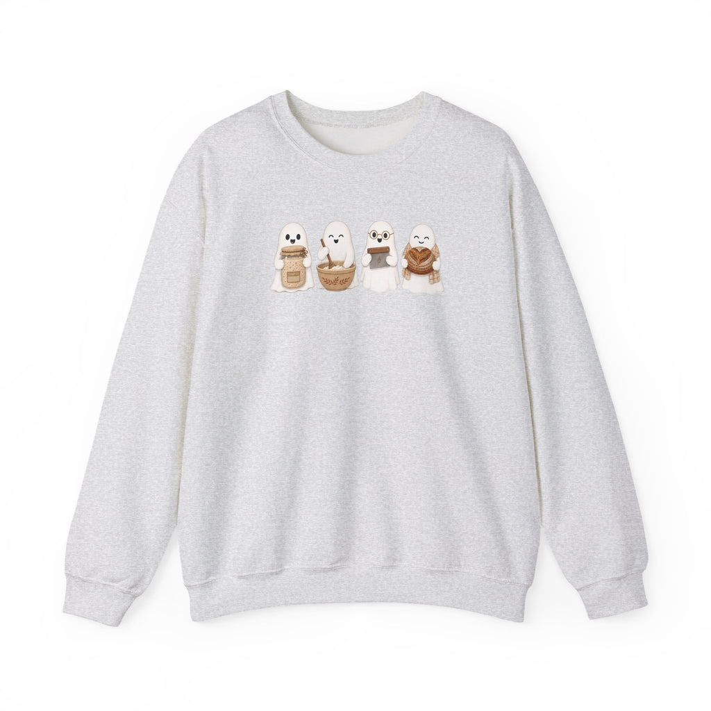 Cute Seal Family Crewneck Sweatshirt, Cartoon Seals in Cozy Cups