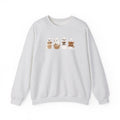 Cute Seal Family Crewneck Sweatshirt, Cartoon Seals in Cozy Cups
