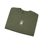 Cute Frog Holding Coffee Crewneck Sweatshirt — 'But First Coffee' Graphic
