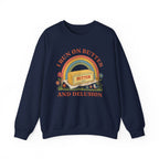 Butter & Delusion Sweatshirt | Retro Rainbow Graphic Crewneck