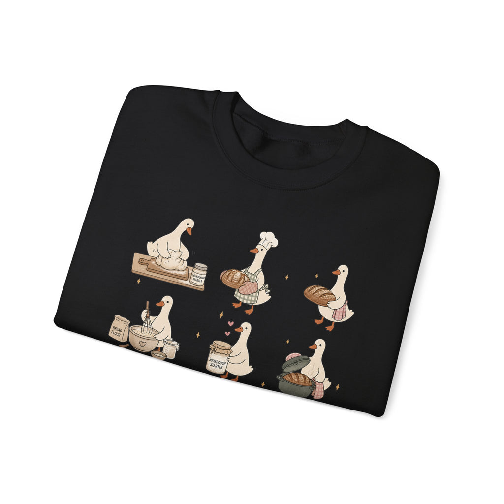 Goose Bakery Crewneck Sweatshirt — Cute Baking Geese Graphic