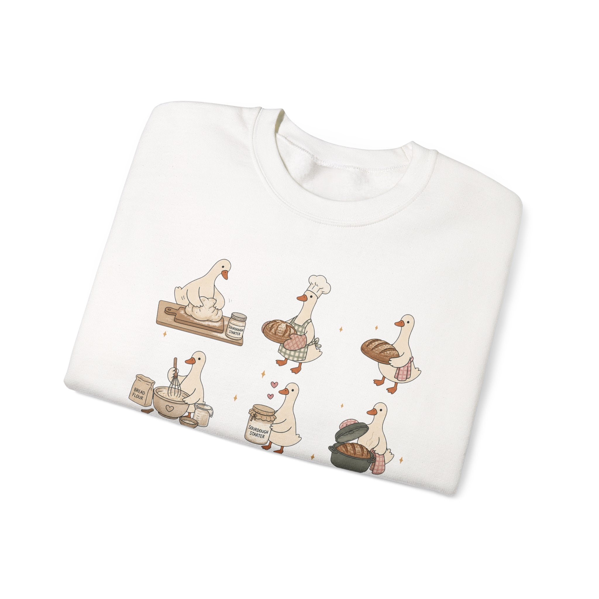 Goose Bakery Crewneck Sweatshirt — Cute Baking Geese Graphic