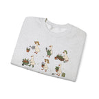 Gardening Geese Crewneck Sweatshirt — Cute Plant-Loving Duck Illustration