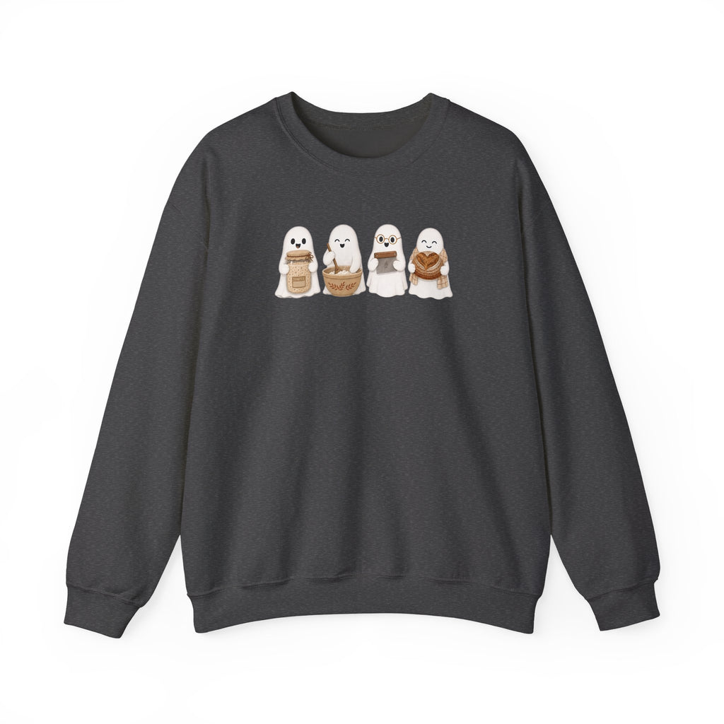 Cute Seal Family Crewneck Sweatshirt, Cartoon Seals in Cozy Cups