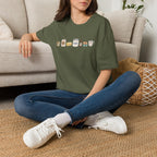 Baking Ingredients Lineup T‑Shirt | Charming Kitchen Recipe Graphic Tee