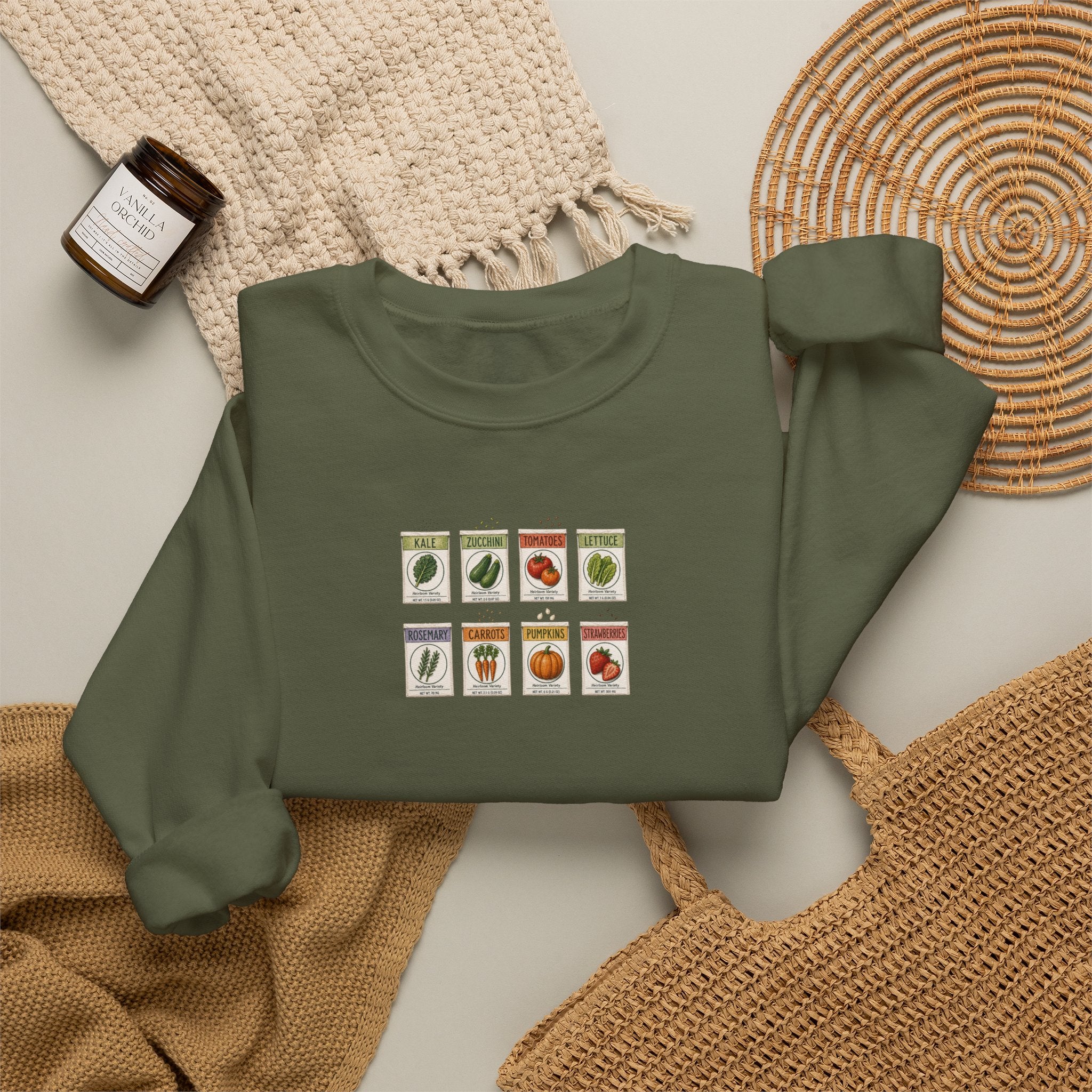 Vintage Fruit Stamp Crewneck Sweatshirt