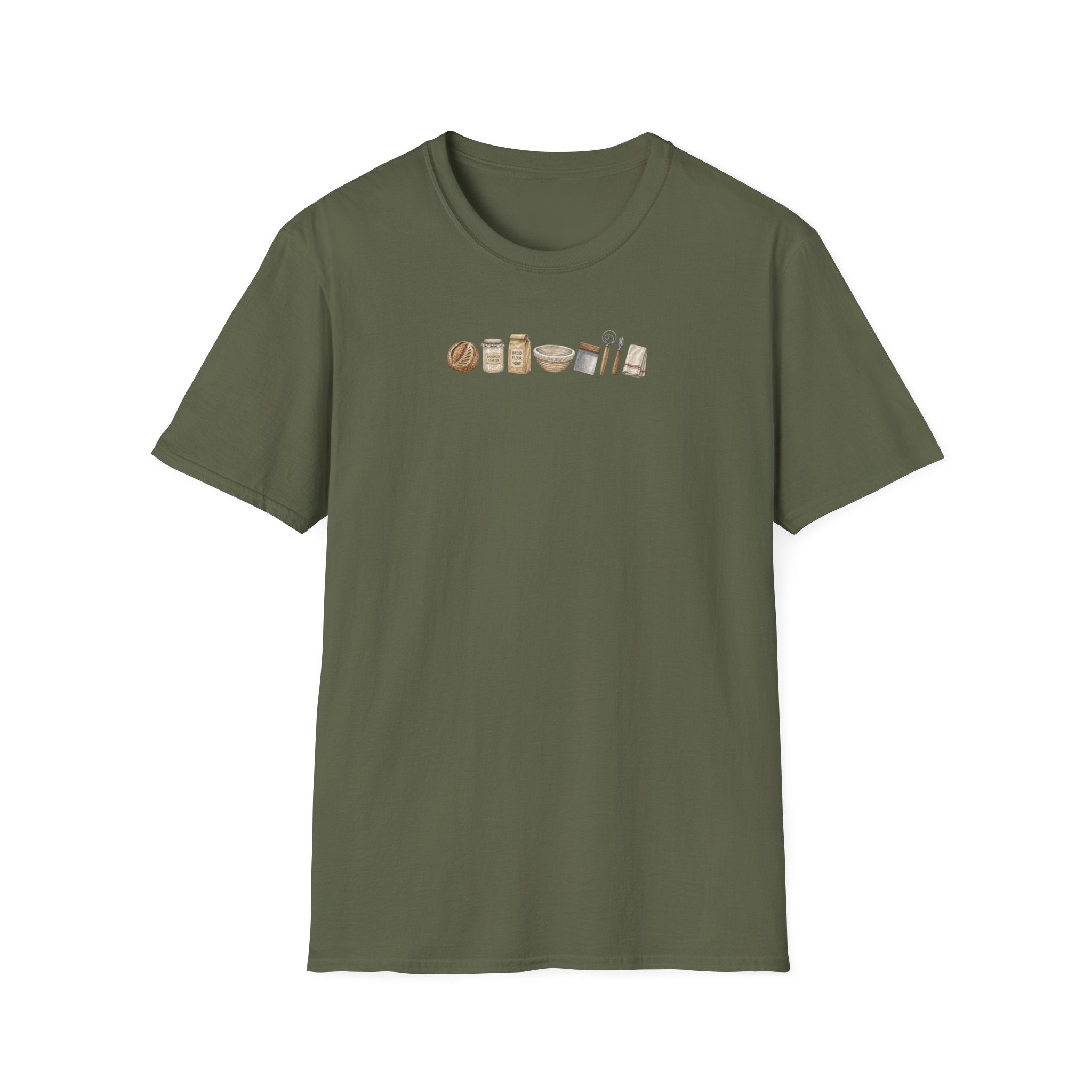 Baking Essentials T-Shirt | Minimalist Kitchen Utensils Graphic