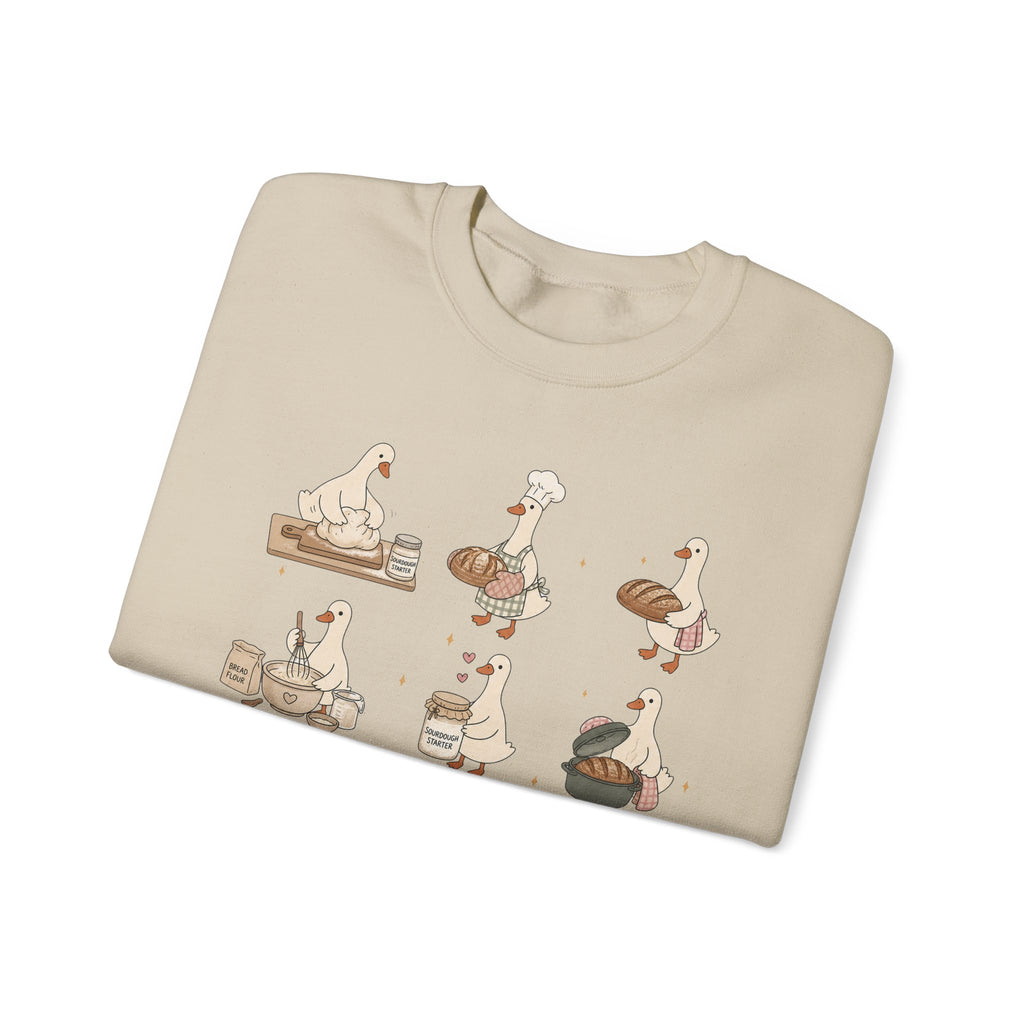 Goose Bakery Crewneck Sweatshirt — Cute Baking Geese Graphic