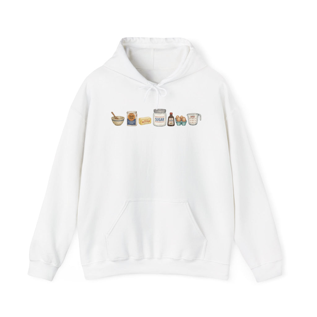 Ingredients Illustration Hoodie (flour, butter, sugar, milk, eggs)