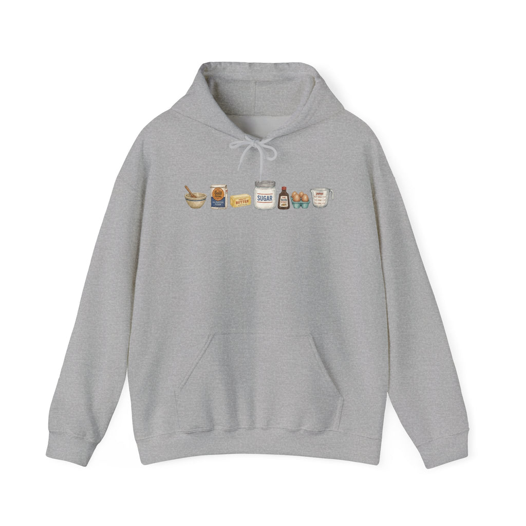 Ingredients Illustration Hoodie (flour, butter, sugar, milk, eggs)