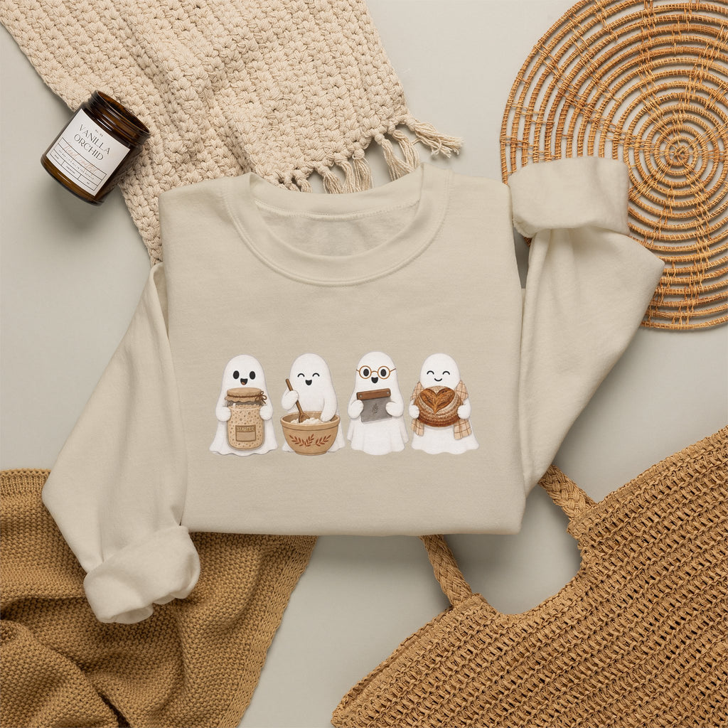 Cute Seal Family Crewneck Sweatshirt, Cartoon Seals in Cozy Cups