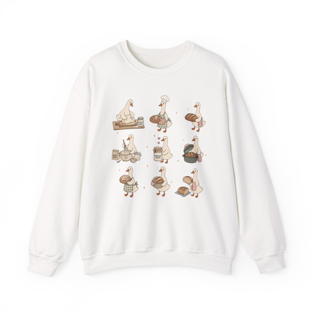 Goose Bakery Crewneck Sweatshirt — Cute Baking Geese Graphic