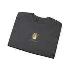 Cute Frog Holding Coffee Crewneck Sweatshirt — 'But First Coffee' Graphic