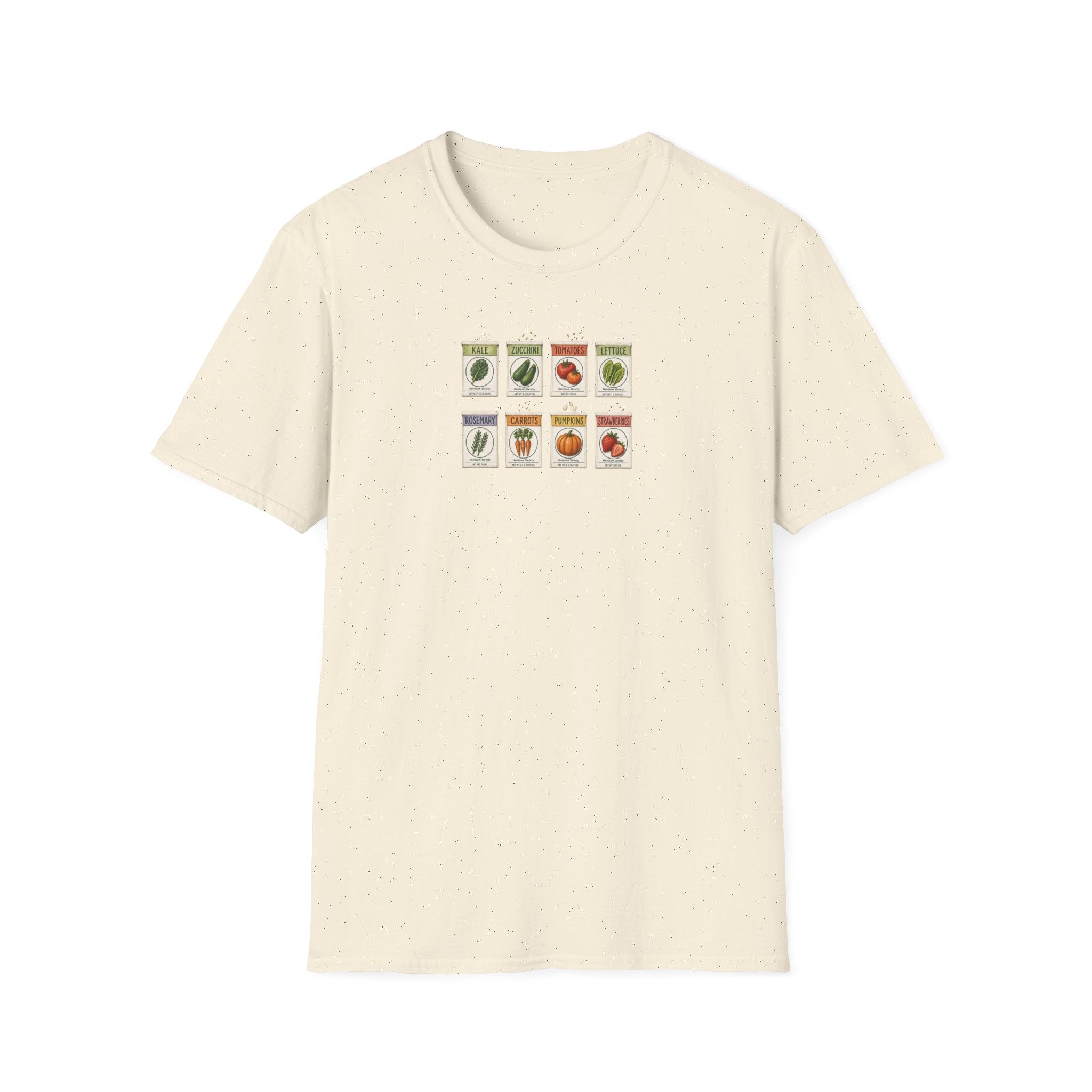 Vintage Seed Packet T-Shirt | Retro Garden Vegetable Illustration Tee