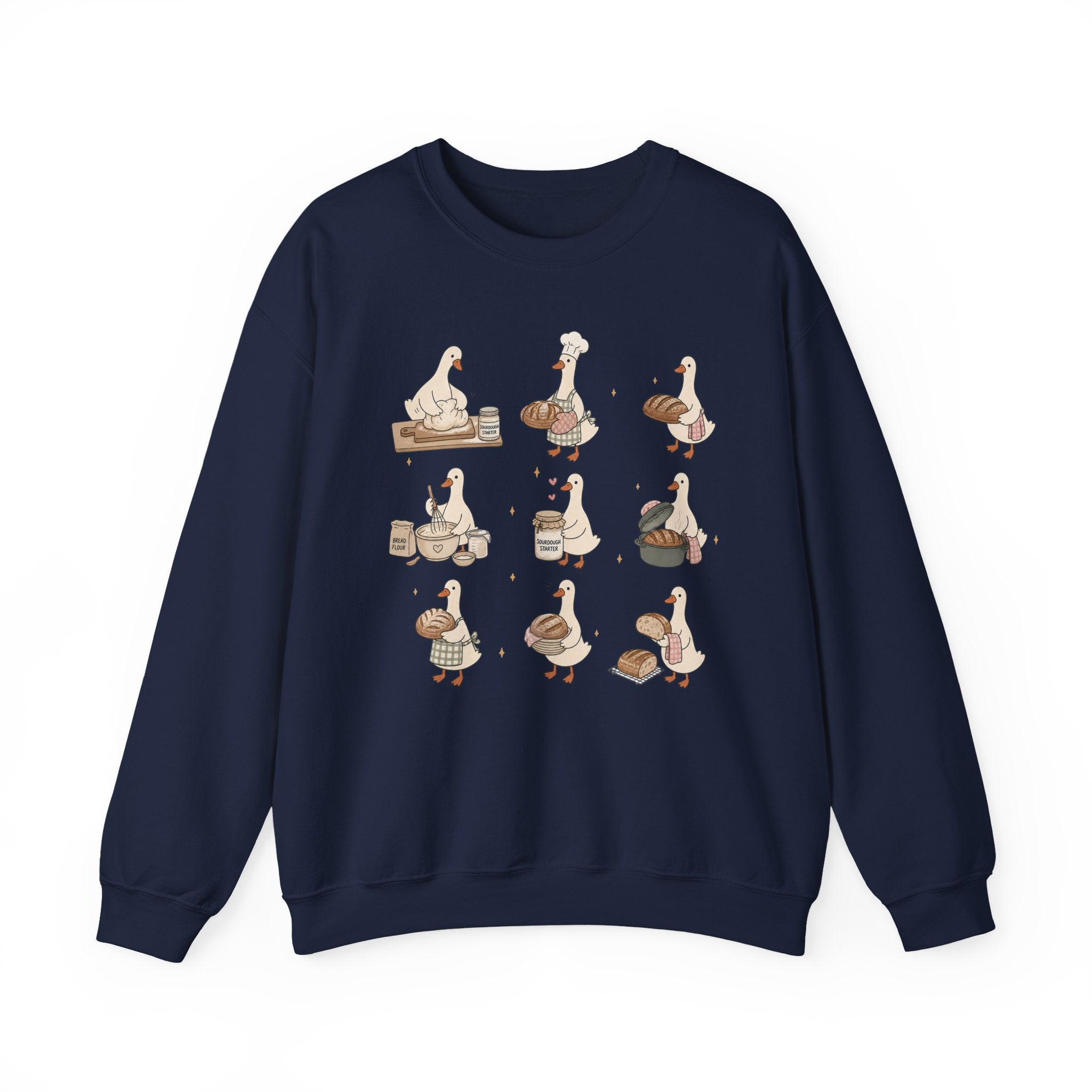 Goose Bakery Crewneck Sweatshirt — Cute Baking Geese Graphic