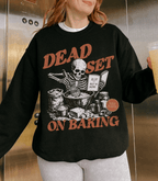 Dead Set on Baking Sweatshirt — Skeleton Baker Graphic Crewneck