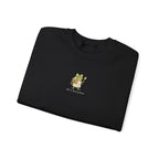 Cute Frog Holding Coffee Crewneck Sweatshirt — 'But First Coffee' Graphic