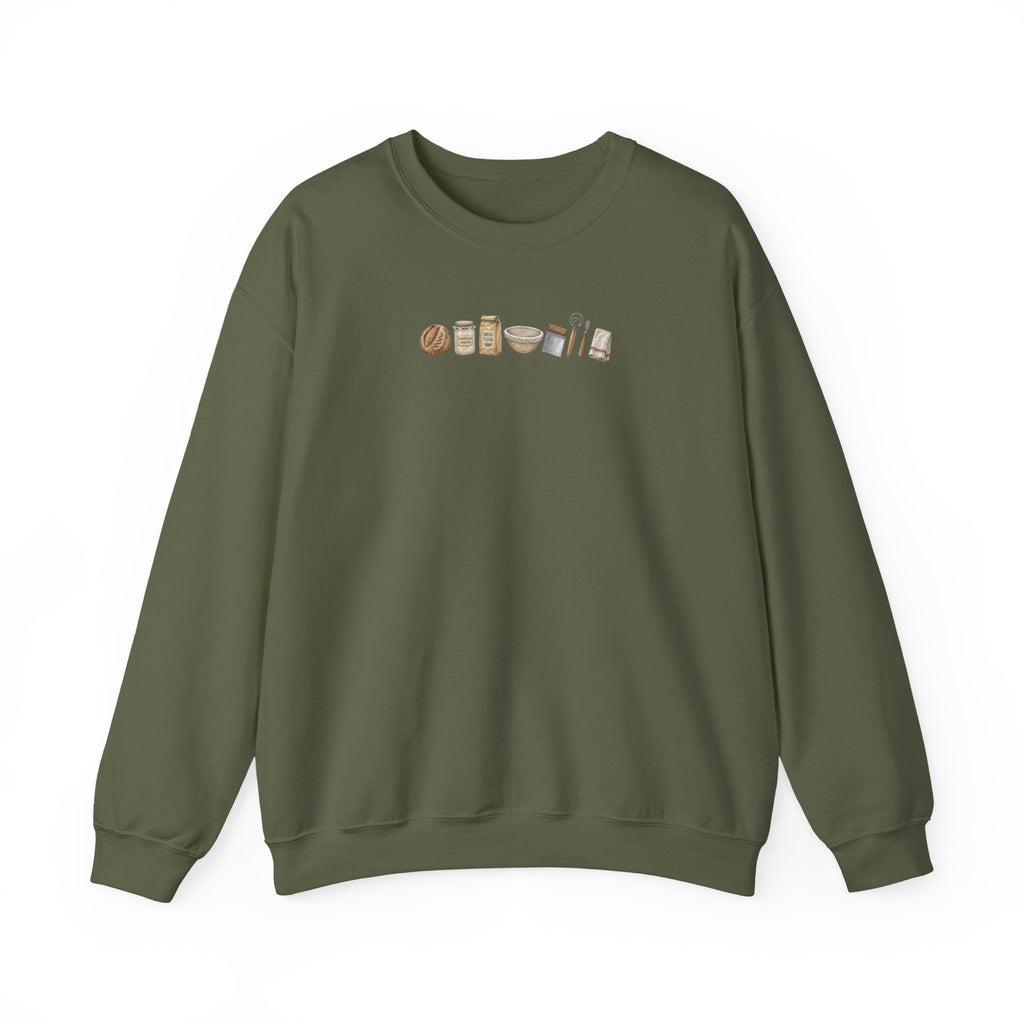 Baking Essentials Crewneck Sweatshirt | Cute Neutral Bakery Icons