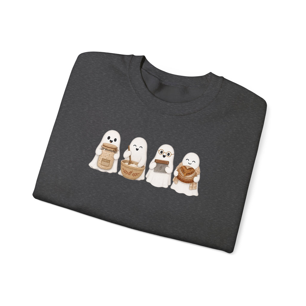 Cute Seal Family Crewneck Sweatshirt, Cartoon Seals in Cozy Cups