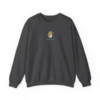 Cute Frog Holding Coffee Crewneck Sweatshirt — 'But First Coffee' Graphic