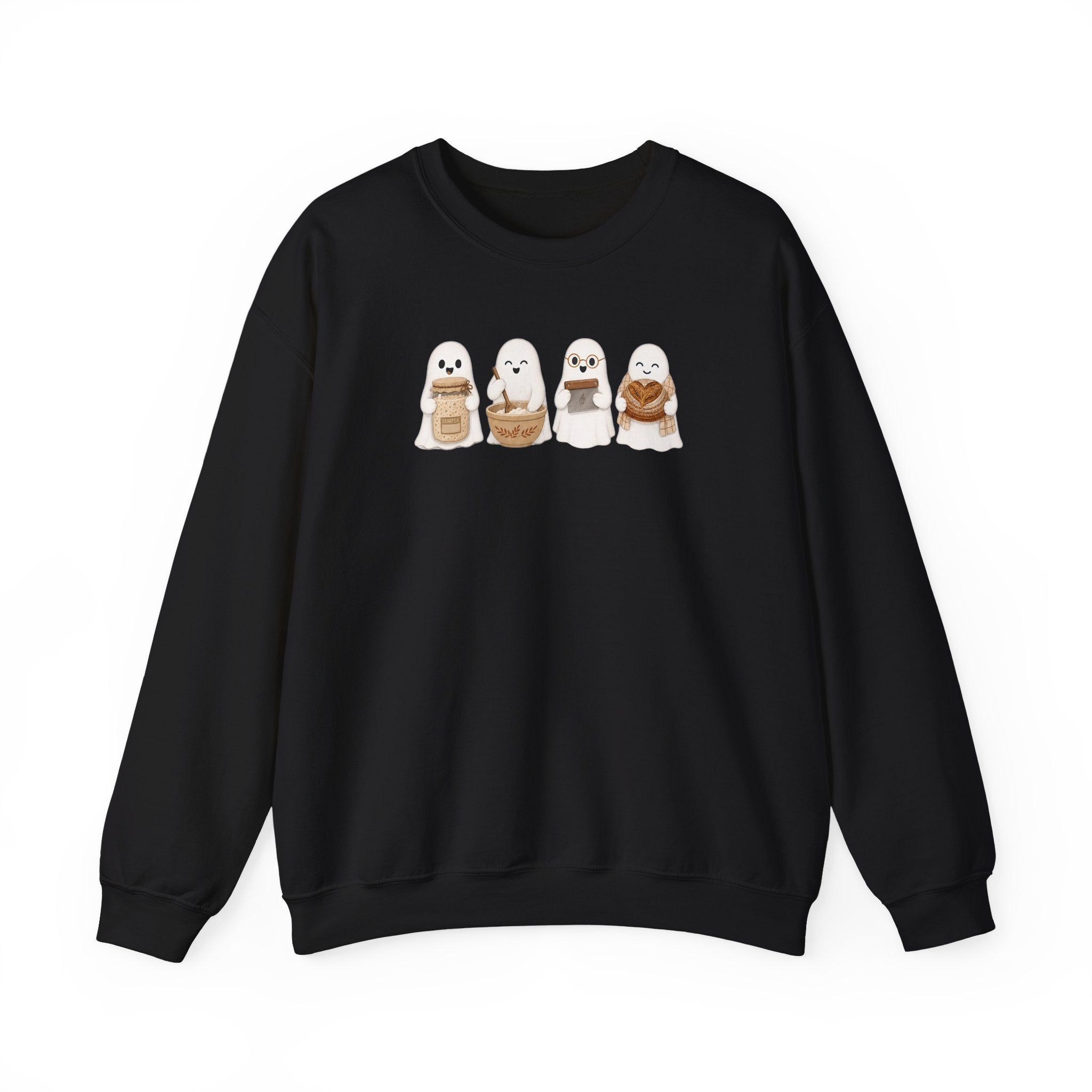 Cute Seal Family Crewneck Sweatshirt, Cartoon Seals in Cozy Cups
