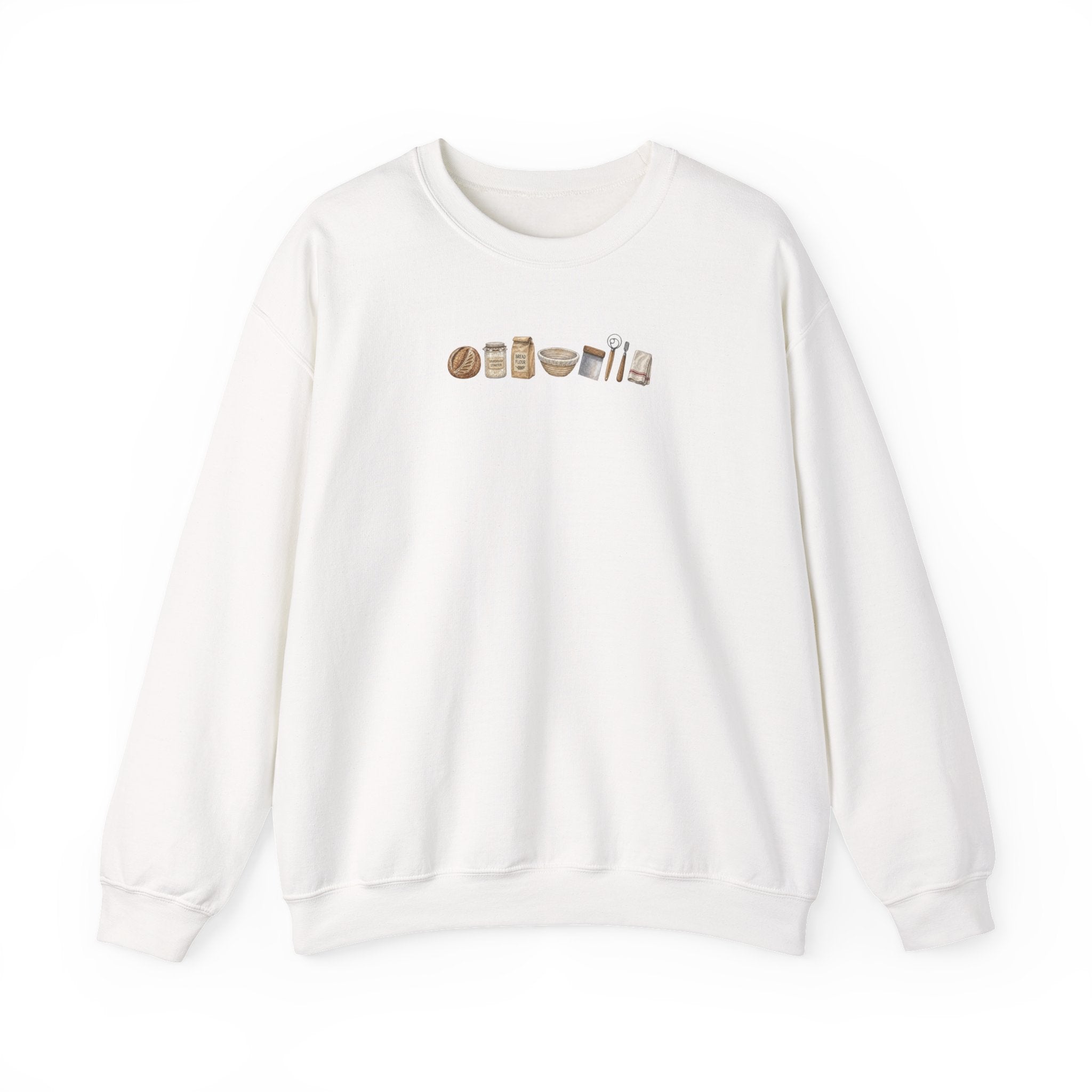 Baking Essentials Crewneck Sweatshirt | Cute Neutral Bakery Icons
