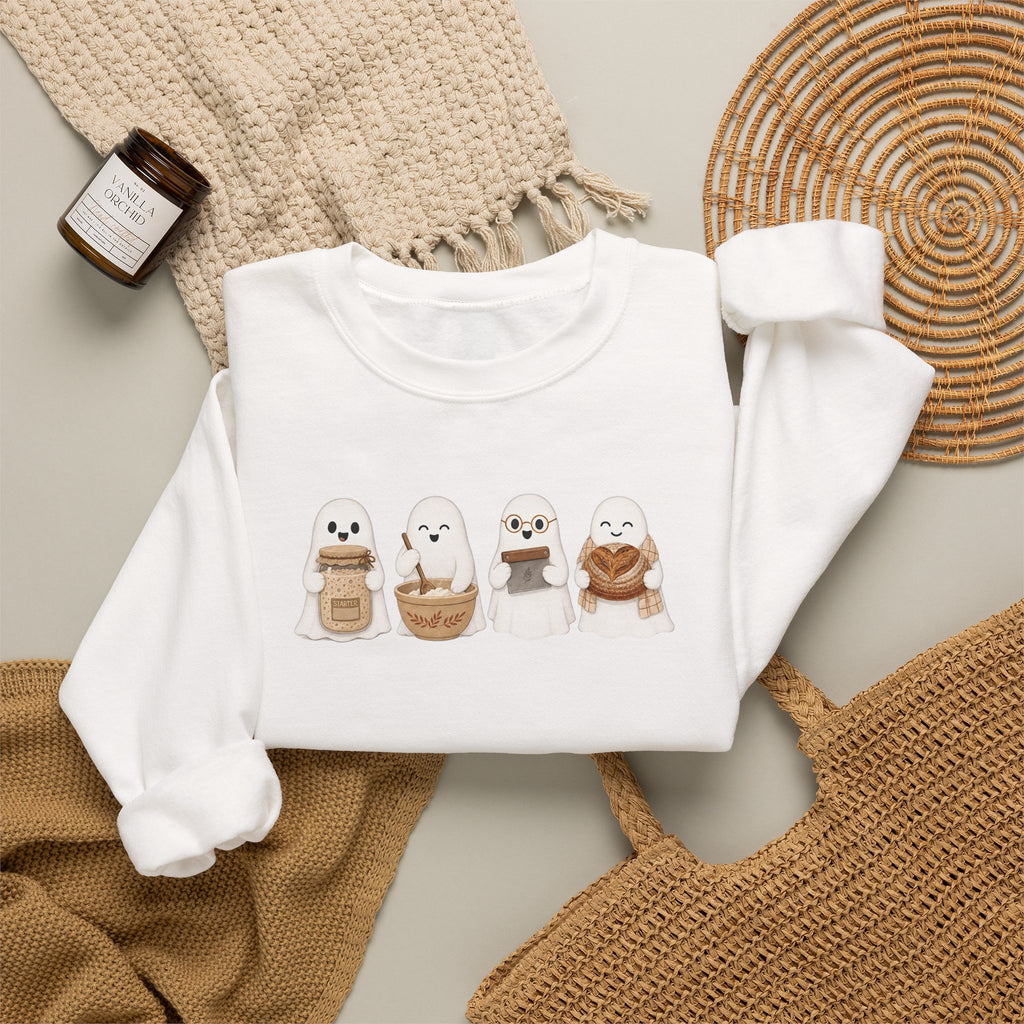 Cute Seal Family Crewneck Sweatshirt, Cartoon Seals in Cozy Cups
