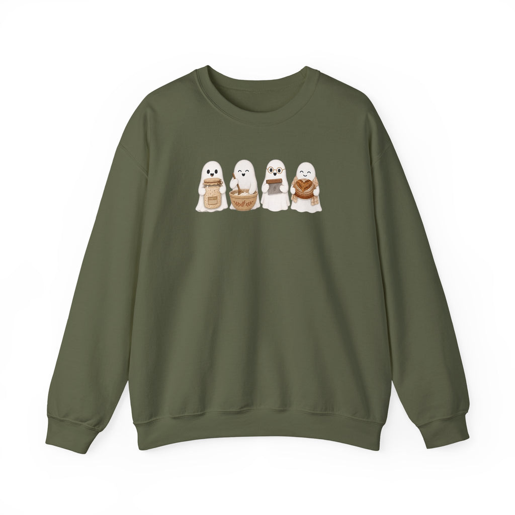 Cute Seal Family Crewneck Sweatshirt, Cartoon Seals in Cozy Cups