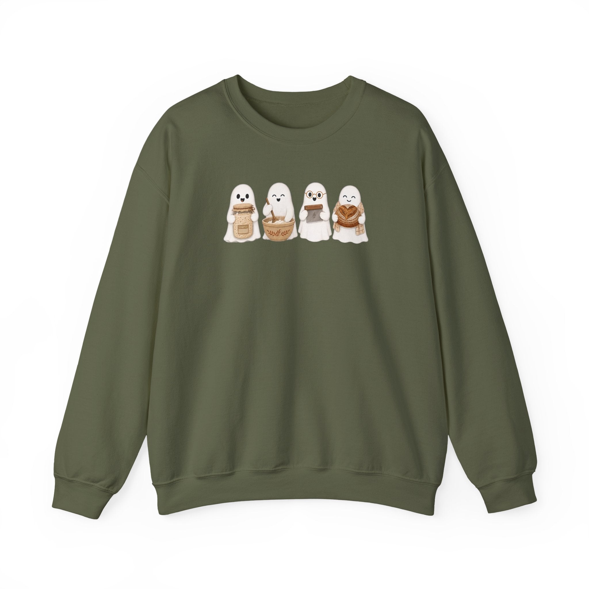 Cute Seal Family Crewneck Sweatshirt, Cartoon Seals in Cozy Cups