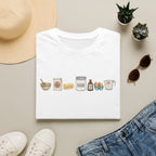 Baking Ingredients Lineup T‑Shirt | Charming Kitchen Recipe Graphic Tee