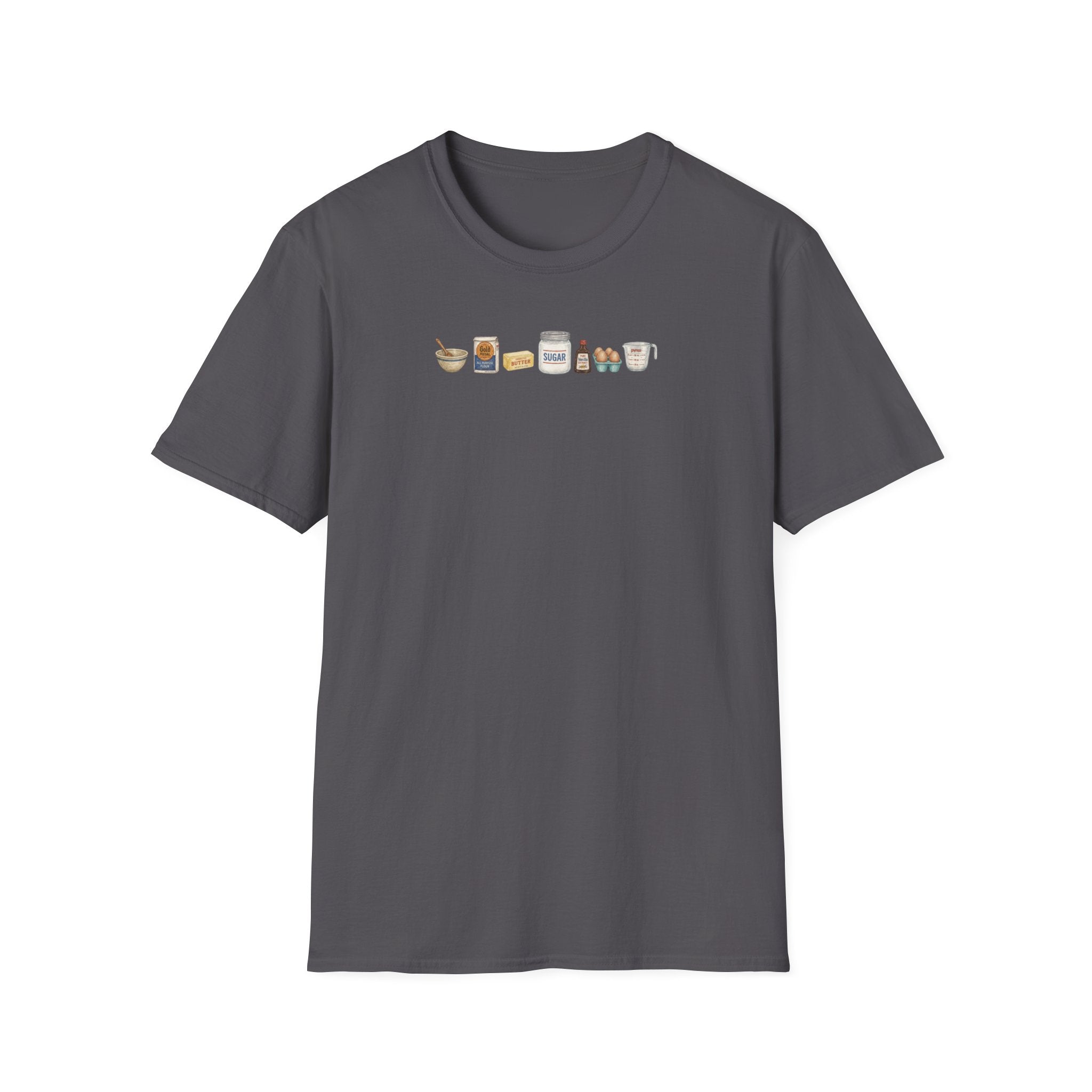 Baking Pantry Icons T-Shirt | Minimalist Baking Ingredients Tee