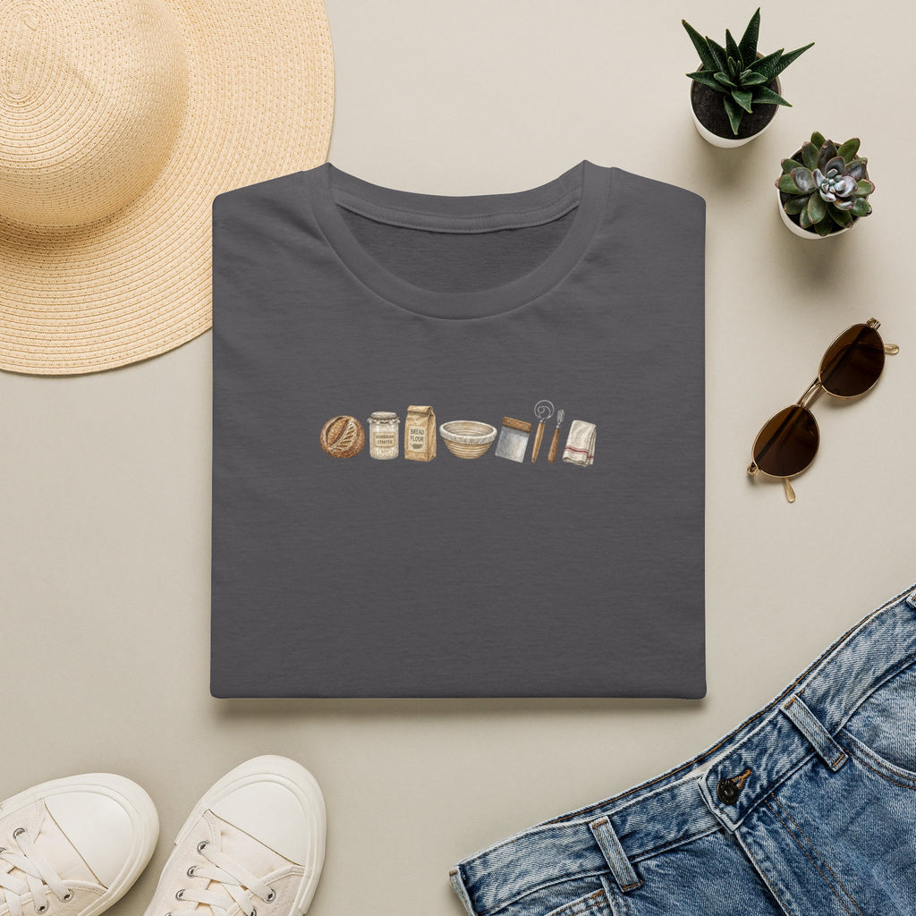 Baking Essentials T-Shirt | Minimalist Kitchen Utensils Graphic