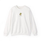 Cute Frog Holding Coffee Crewneck Sweatshirt — 'But First Coffee' Graphic