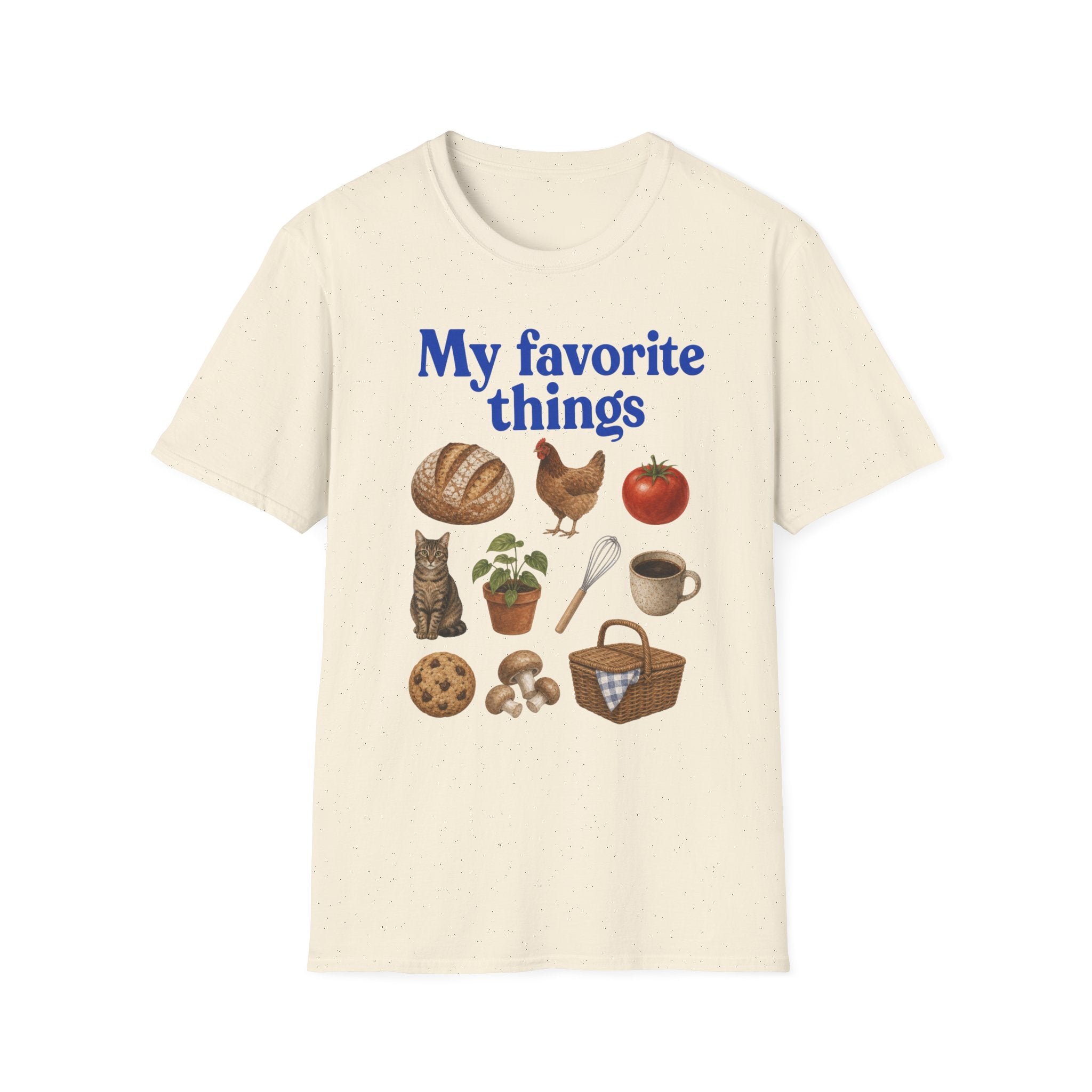 My Favorite Things T-Shirt | Bread, Chicken & Cozy Kitchen Icons Tee